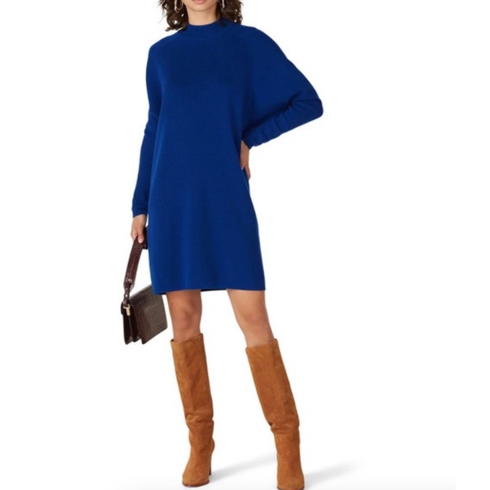 Hatch Collection Royal Blue Maternity Long Sleeve Sweater Dress